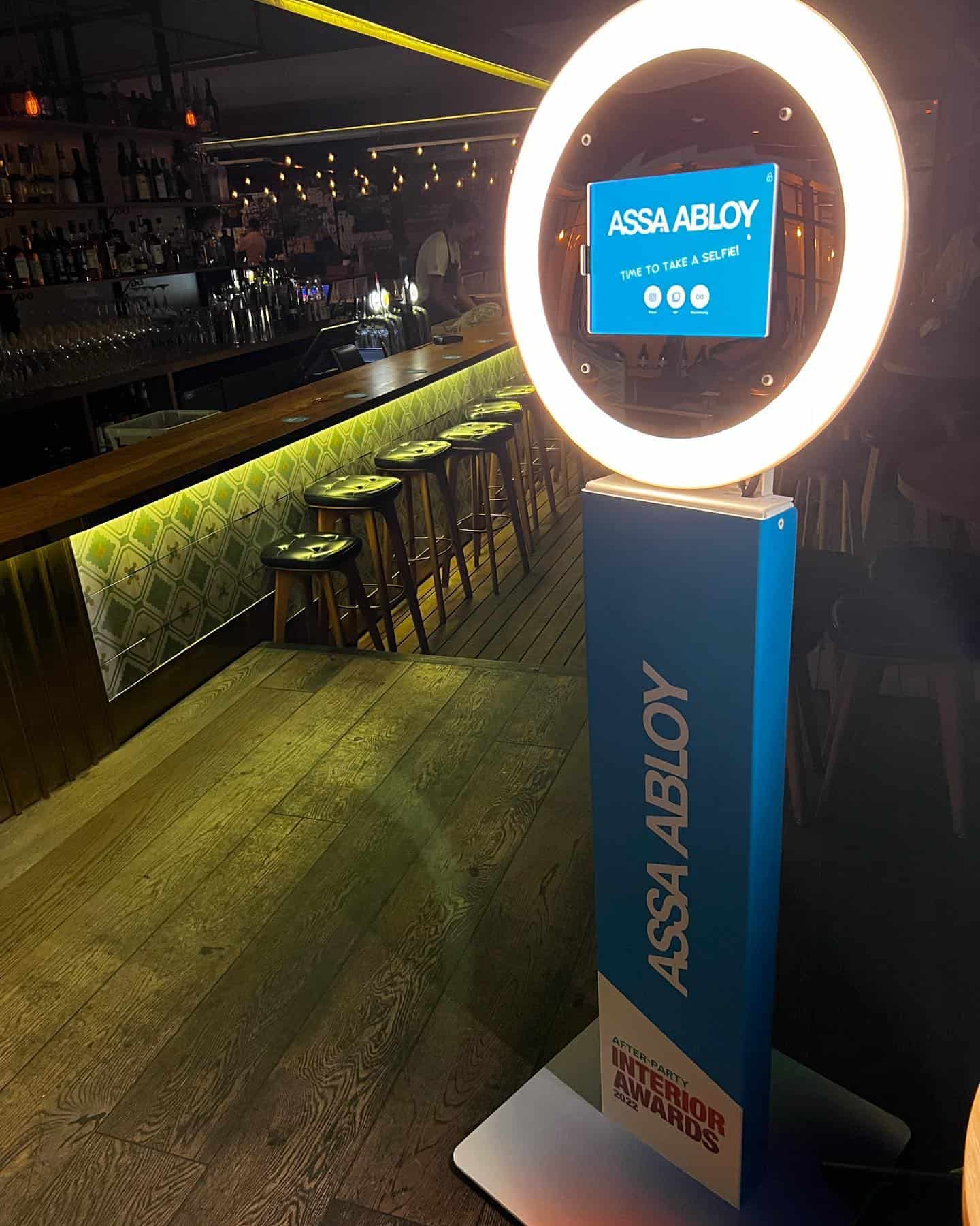 ASSA ABLOY branded photo booth hire at corporate awards night Auckland