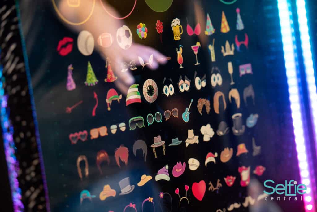 Variety of fun photo booth props at Selfie Central Auckland.