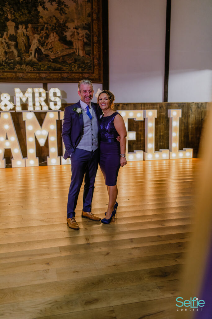 A photo booth at a wedding reception in Auckland — winter wedding photo booth Auckland