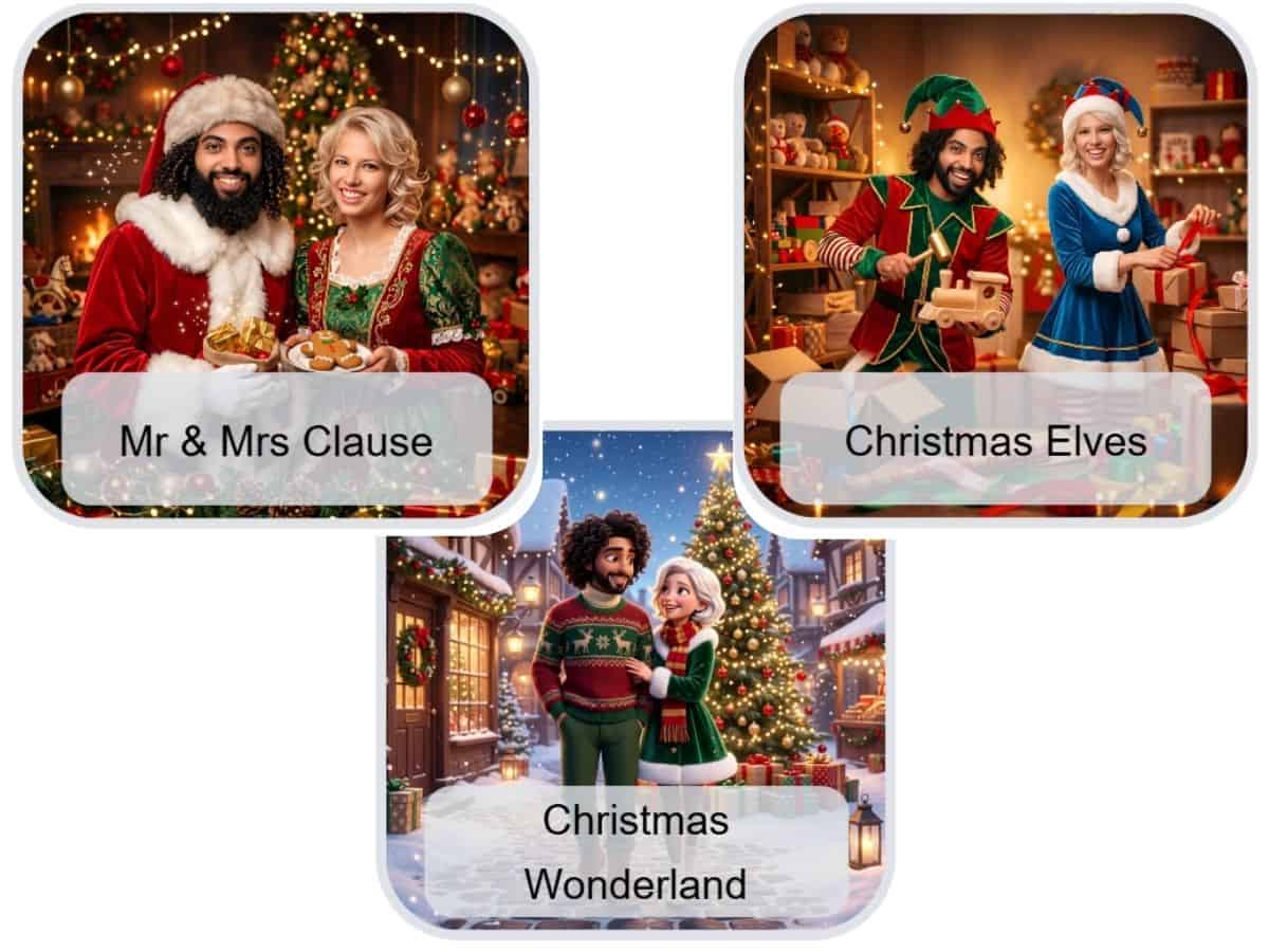 AI photo booth Christmas experience
