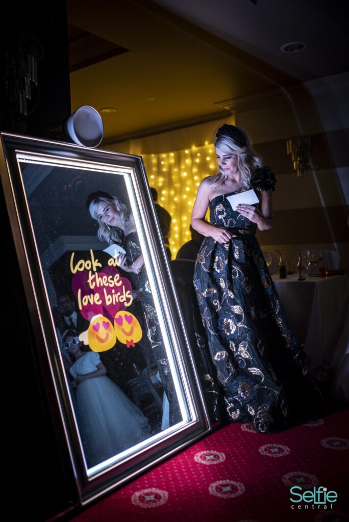 A photo booth at a school ball in Auckland — school ball group photo booth