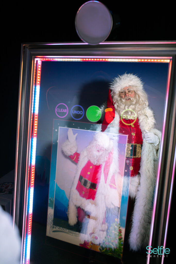A photo booth at a corporate event in Auckland — Christmas photo booth themes