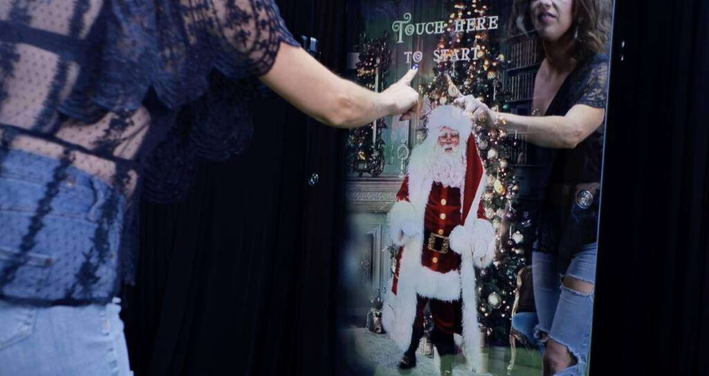 A photo booth at a corporate event in Auckland — Christmas photo booth inclusions