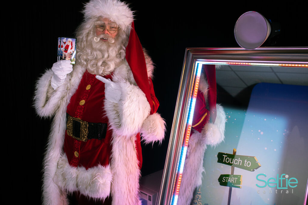 A photo booth at a corporate event in Auckland — Christmas party mingle photo booth